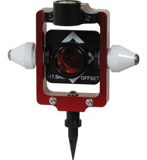 Red European Style Compact & Portable Prism Pole System - Offset -17.5 mm Nodal